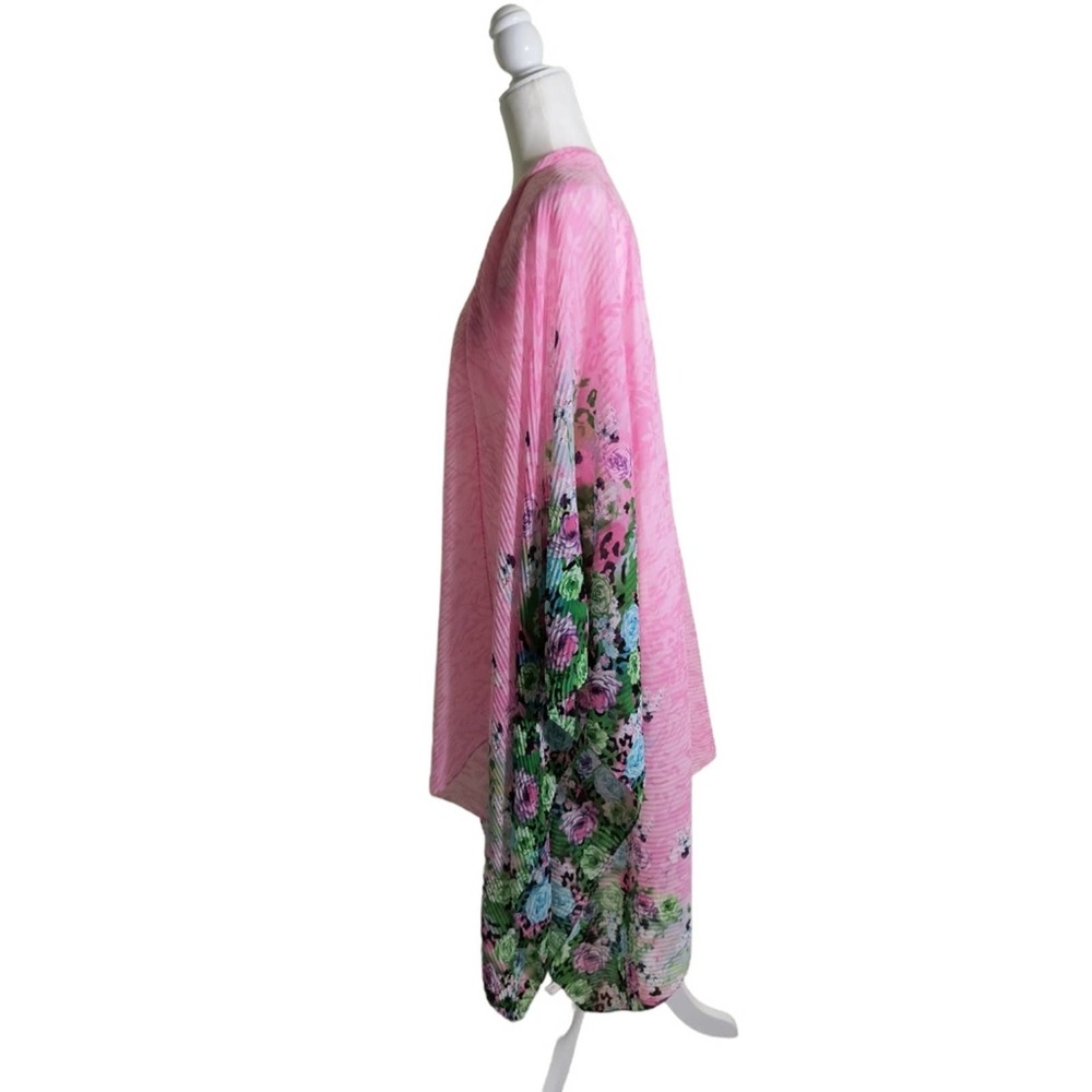 Pink Floral Wrap scarf  Women's One Size Fits Most - Picture 4 of 9
